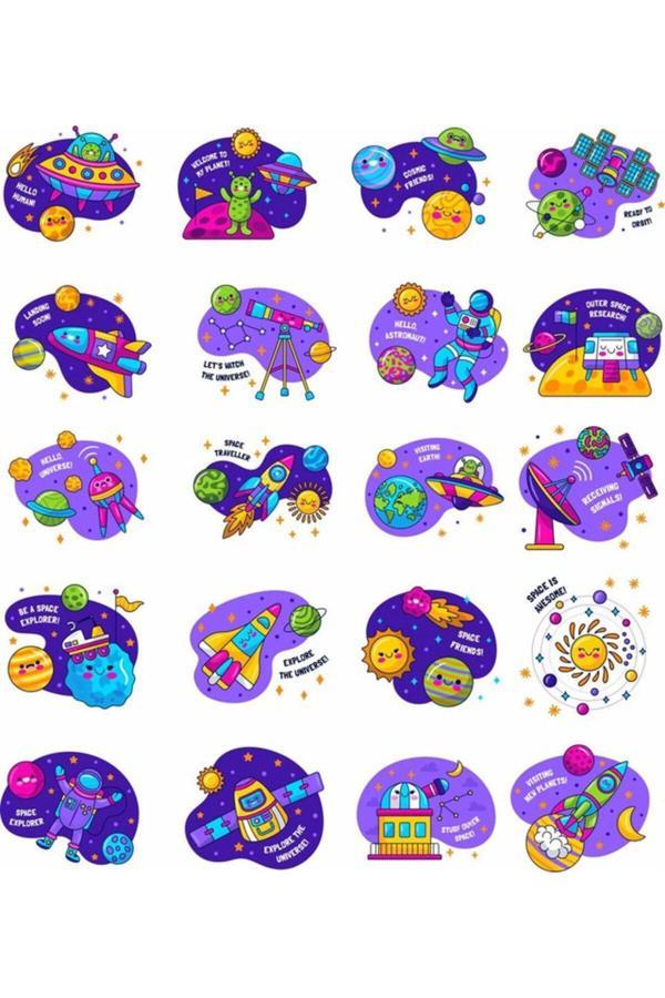 Bilim Sticker Set 2 20 Parça Telefon, Tablet, Defter, Laptop Sticker - Image 1