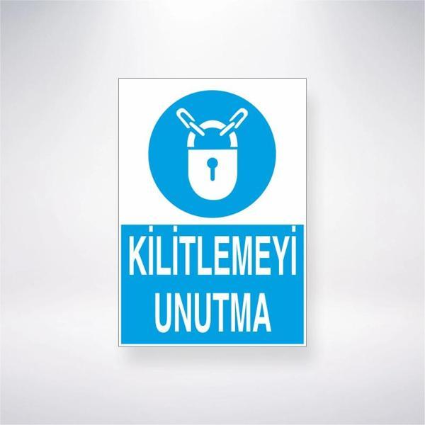 Kilitlemeyi Unutma Sticker 20X28 Cm - Image 1