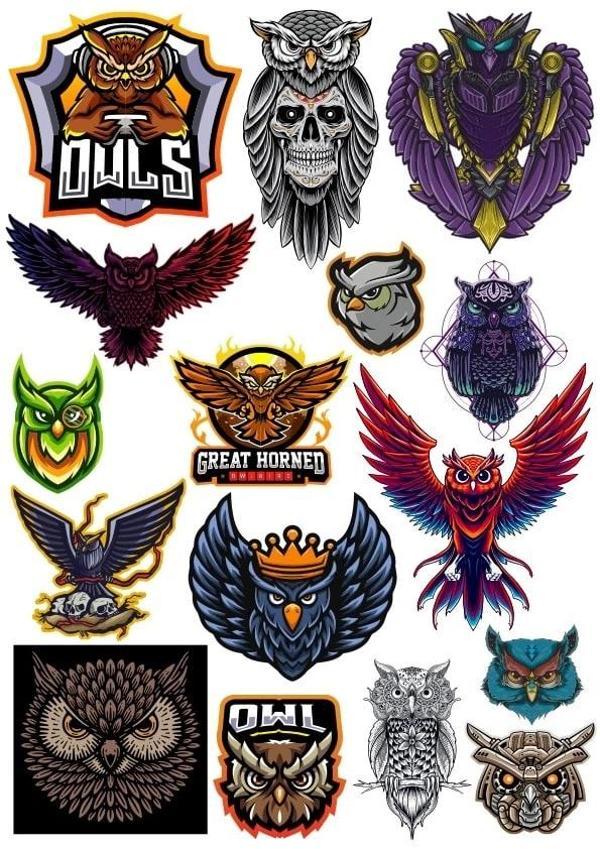 Baykuş Sticker Set 3 15 Parça Telefon, Tablet, Defter, Laptop Sticker - Image 1