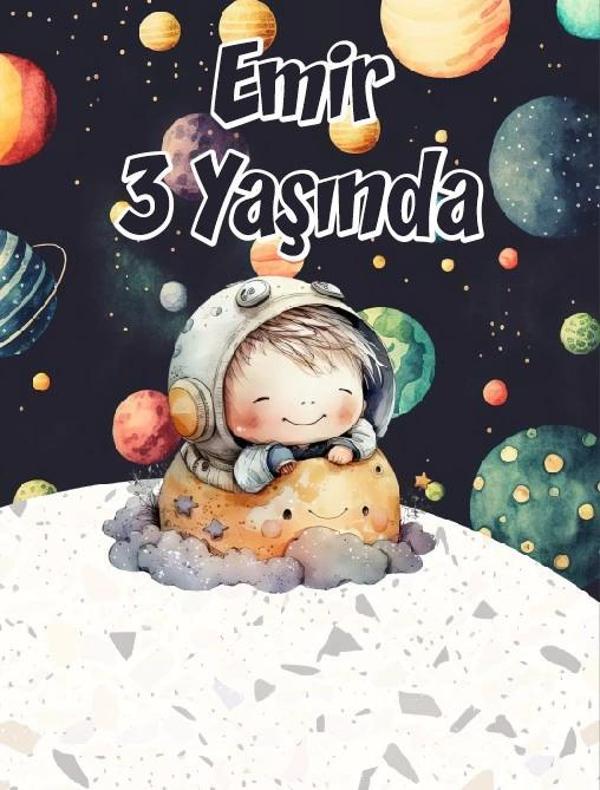 Uzay Temalı Doğum Günü Afişi 70X100 cm - Image 1