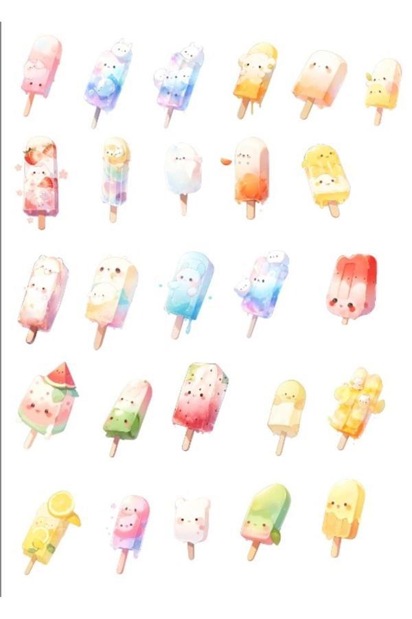 Sevimli Dondurmalar Sticker Set - Image 1