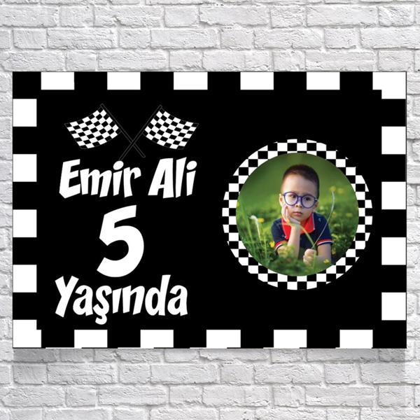 Yarış Temalı Doğum Günü Afişi 50X70 cm - Image 1