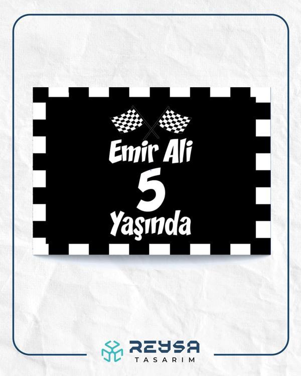 Yarış Temalı Doğum Günü Afişi 35X50 cm - Image 1