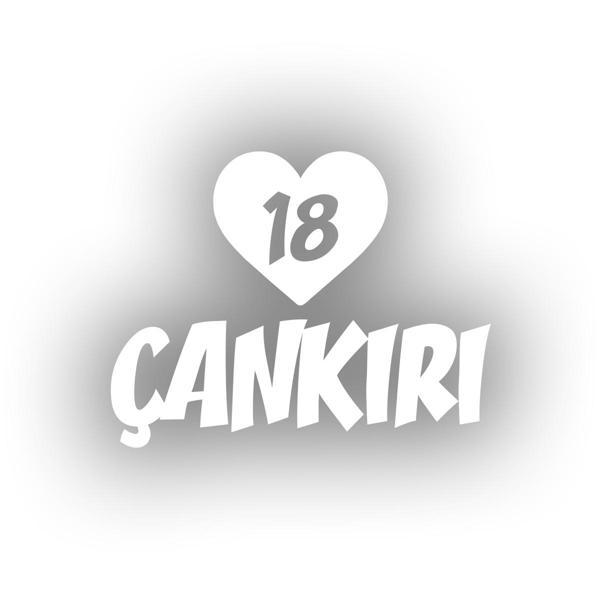 Kalpli 18 Çankırı Araba Sticker 17x17 Cm Beyaz - Image 1