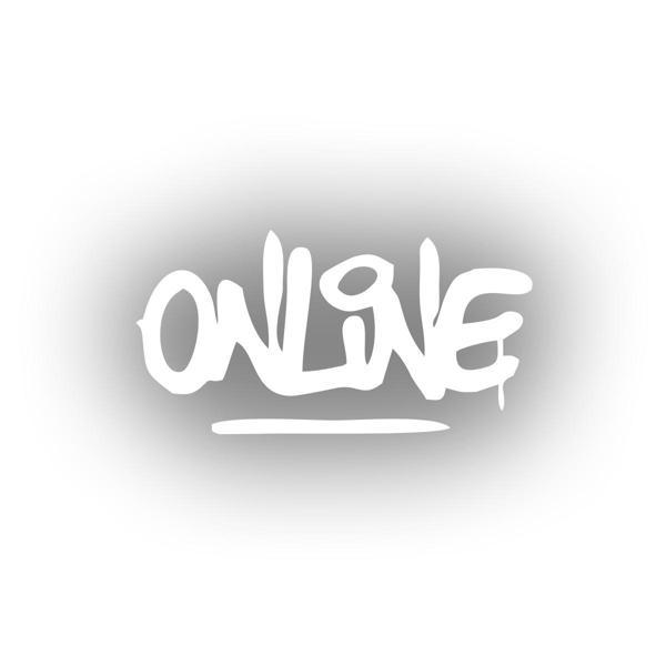 Online Araba Sticker 17x17 Cm Beyaz - Image 1