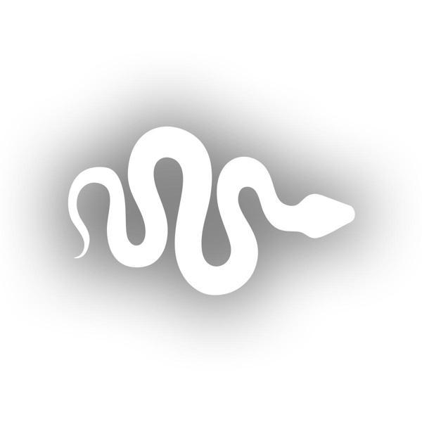 Yılan Araba Sticker 17x17 Cm Beyaz - Image 1