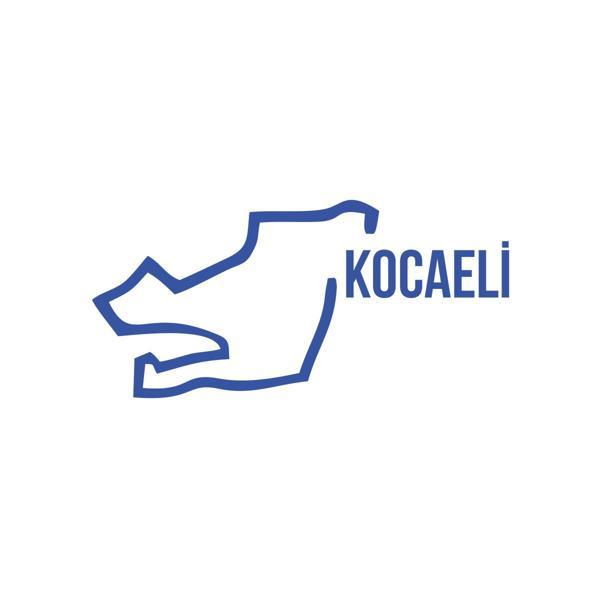 Kocaeli Harita Araba Sticker 17x17 Cm Mavi - Image 1