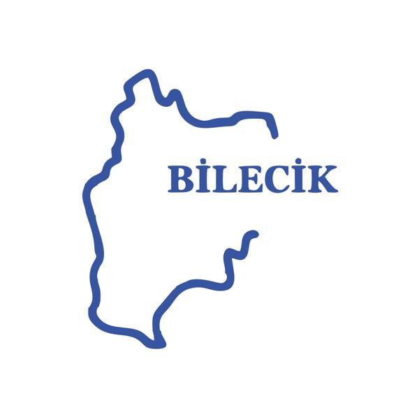 Bilecik Harita Araba Sticker 17x17 Cm Mavi - Image 1