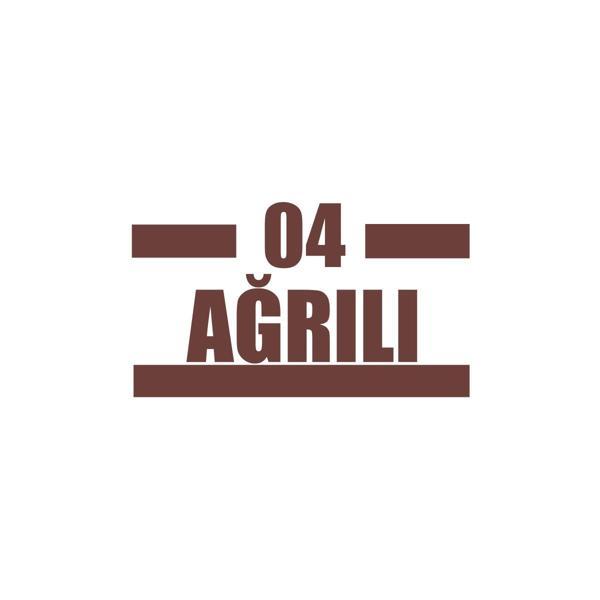 04 Ağrılı Araba Sticker 17x17 Cm Kahverengi - Image 1