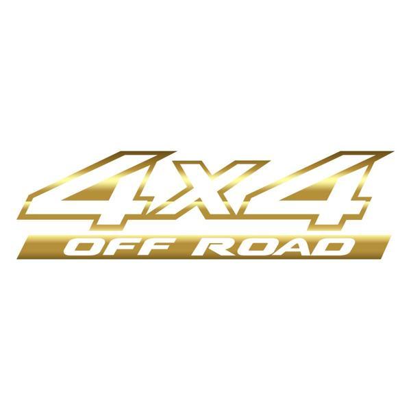 4x4 Ofroad Sticker 17x17 Cm Gold - Image 1