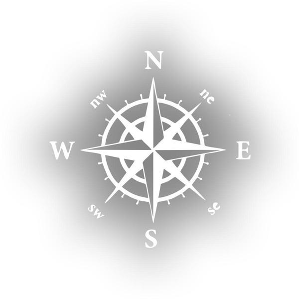 Pusula Araba Sticker 17x17 Cm Beyaz - Image 1