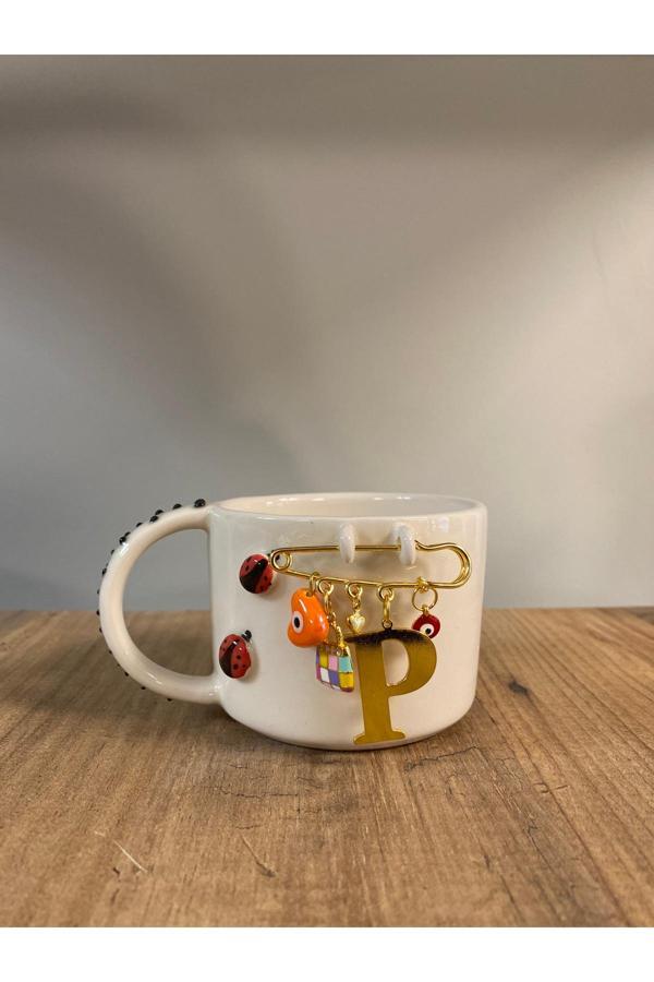 Hly Ceramics Charmlı Kupa P Harfi - Image 1