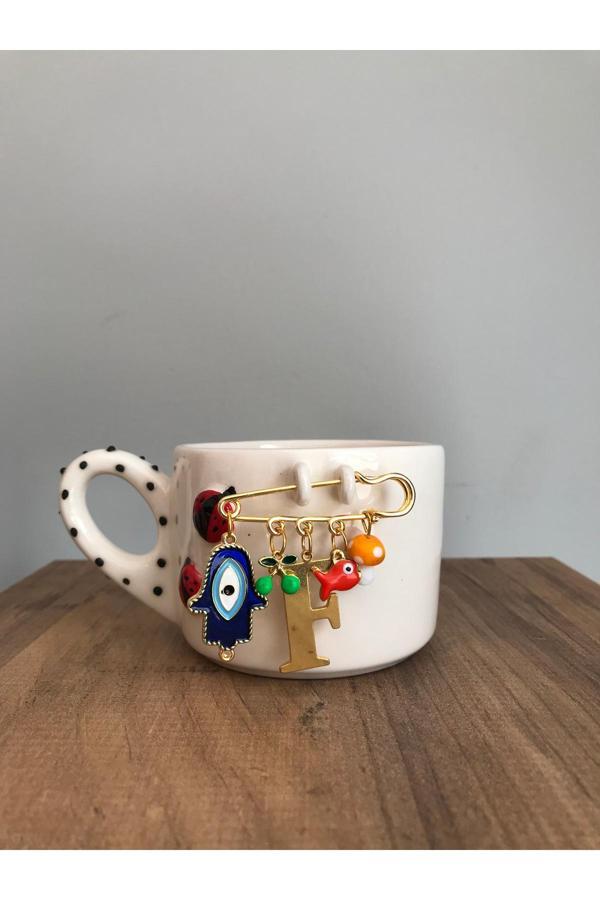 Hly Ceramics Charmlı Kupa F Harfi - Image 1