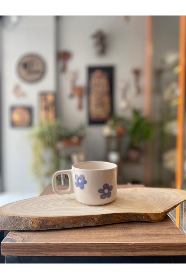 Hly Ceramics Purple Flowers Kupa - Image 1