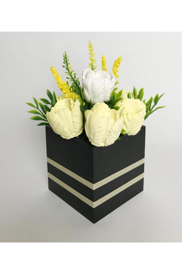 Gia Design Sarı Laleler Kokulu Taş Aranjmanı - Image 1