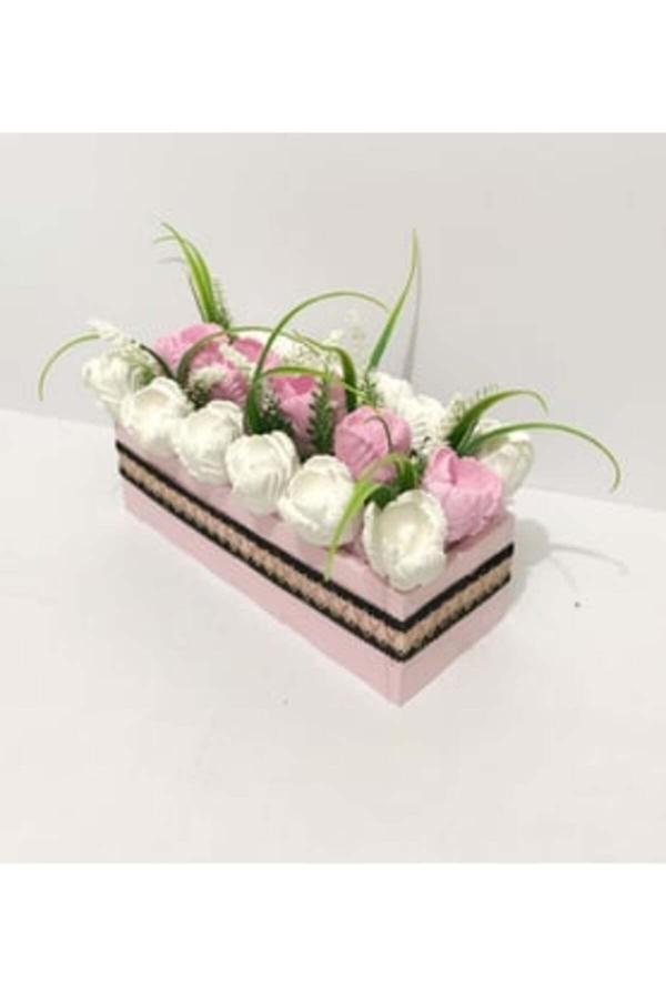 Gia Design Mila Pembe Laleler Kokulu Taş Aranjmanı - Image 1