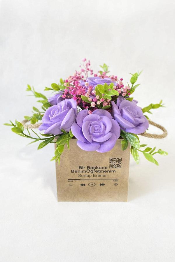 Gia Design You Tube Barkodlu Öğretmene Özel Şarkılı Kokulu Taş Aranj - Image 1