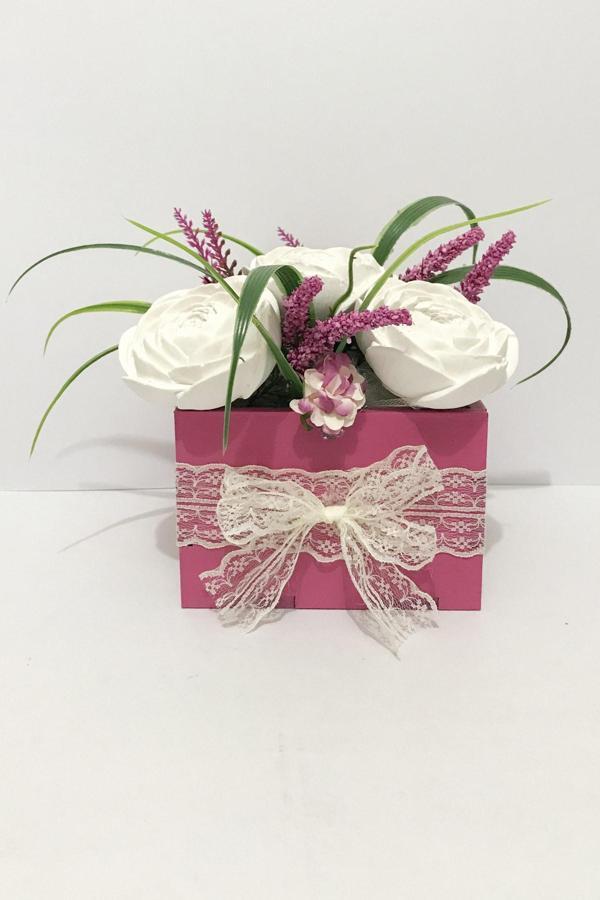 Gia Design Stella Beyaz Şakayık Kokulu Taş Aranjmanı - Image 1