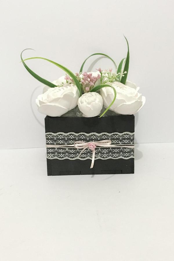 Gia Design Lydia Beyaz Şakayık Kokulu Taş Aranjmanı - Image 1