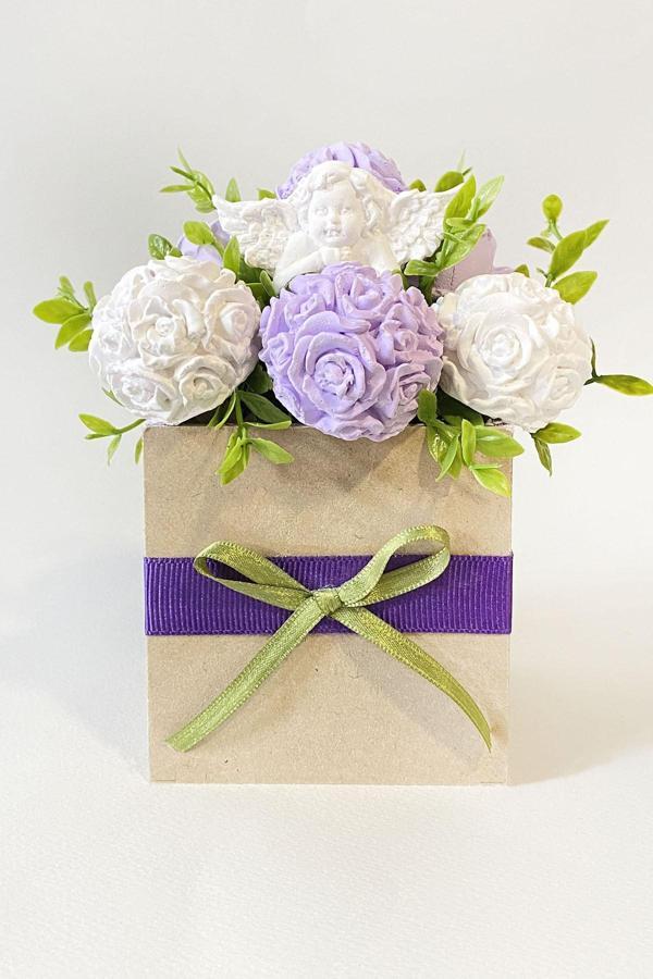 Gia Design Melek Ve Çiçekler Kokulu Taş Aranjmanı - Image 1