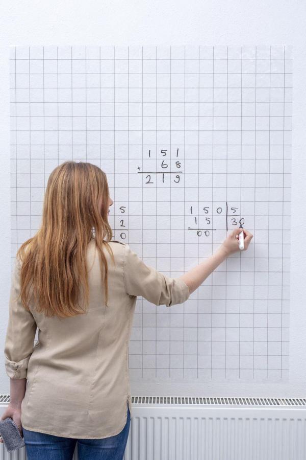 Cengo 100X120 Cm Kareli Statik Akıllı Kağıt Tahta - Doldurulabilir Silgili Tahta Kalemi Hediye - Image 1