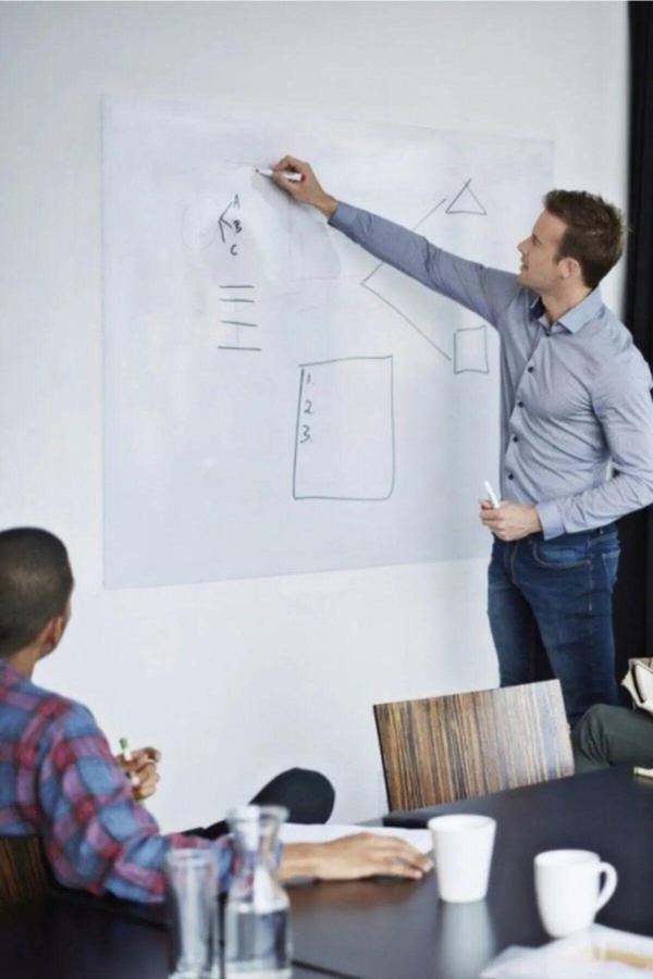 Cengo 2 Adet 60X100 Pratik Akıllı Pratik Kağıt Tahta Doldurulabilir Silgili Beyaz Tahta Kalemi - Image 1