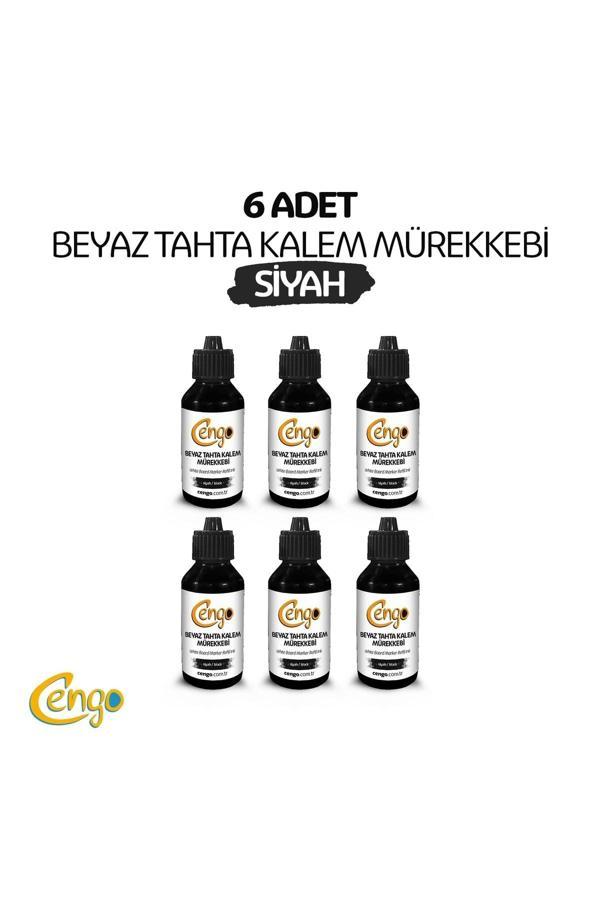 Cengo 6 Adet Tahta Kalemi Mürekkebi 100 Ml - Siyah - Image 1