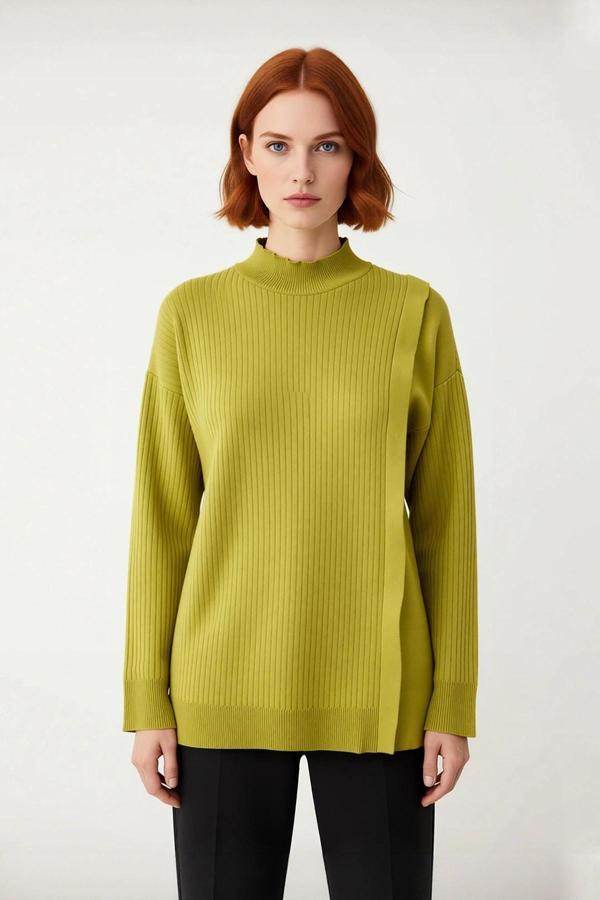 Kadın Bisiklet Yaka Ribana Dokulu Triko Kazak Tesettür Giyim İçin Modern Ve Rahat Uzun Kollu Ürün - Image 1