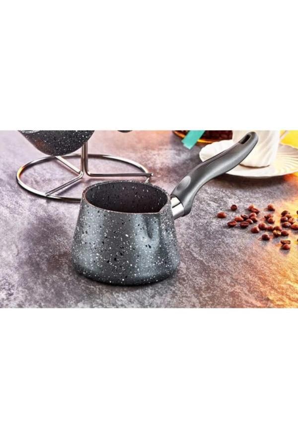 Online Kapında Granit 3 Lü Cezve Takımı (Gri ) - Image 1