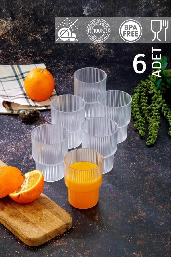 Online Kapında Lüks 6'Lı Mika Origami Bardak Seti - ( Cam Değildir ) - Image 1