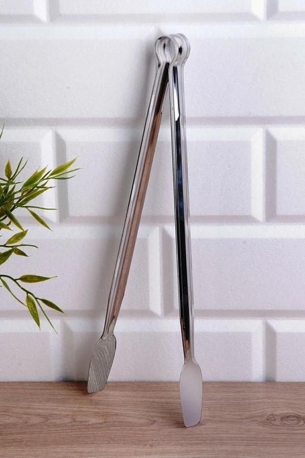 Kitchen Damys Paslanmaz Çelik Izgara Maşası 22 Cm Kızartma Ve Servis Maşası - Image 1