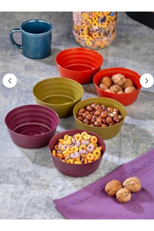 Online Kapında Lüks Plastik Çerezlik Sunumluk 6 Lı Kase - Image 1