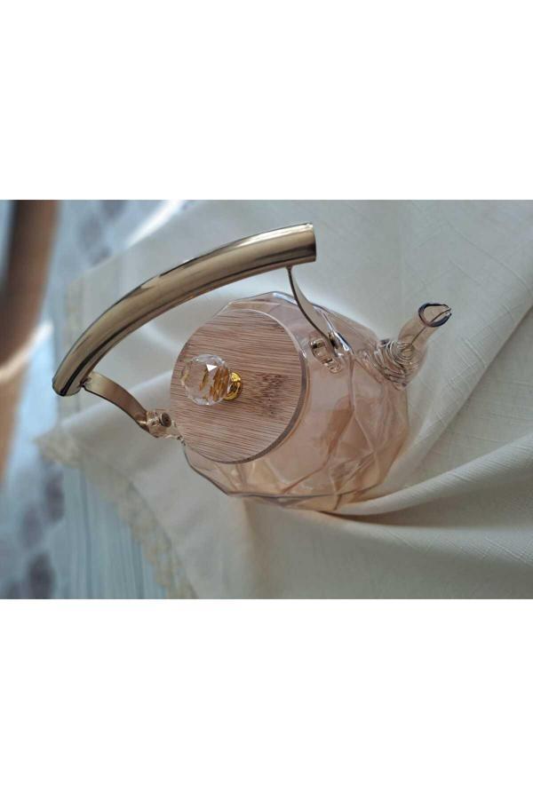 Online Kapında Isıya Dayanıklı Borosilikat Demlik 1400Ml(Gold) - Image 1