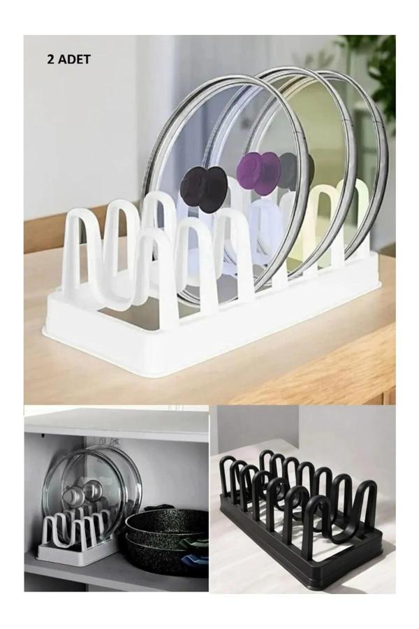 Online Kapında 2 Adet 6 Bölmeli Lüks Plastik Tabaklık Kurutmalık Tencere Kapaklık Tabak Organizer Düzenleyici - Image 1