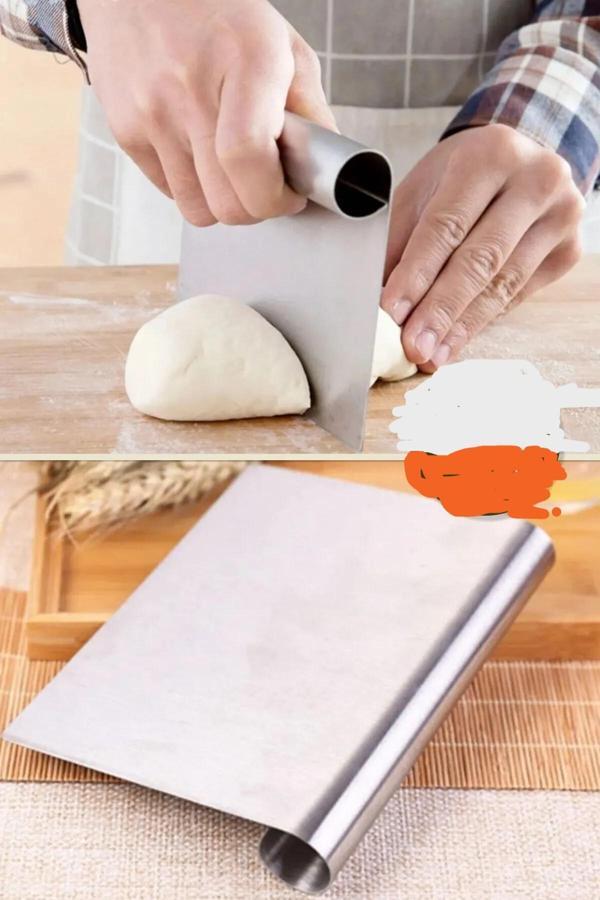 Online Kapında Onlinekapındapaslanmazçelik Hamurkesme Aparatı Çelik Kesici Kazıyıcı Pasta Kek Şekillendiren Spatula - Image 1