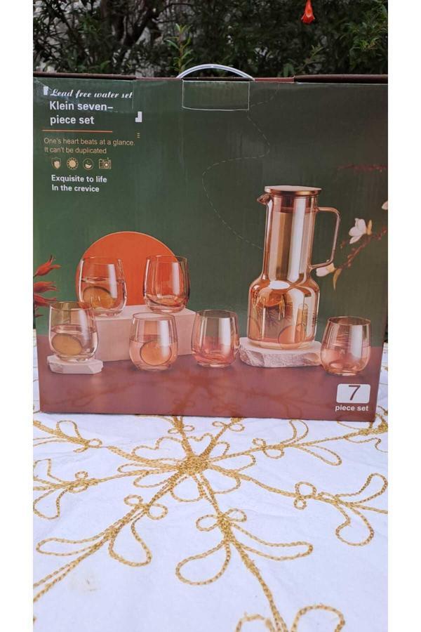 Online Kapında Lüks Perla Borosilikat 7 Parça Sürahi Seti - Image 1