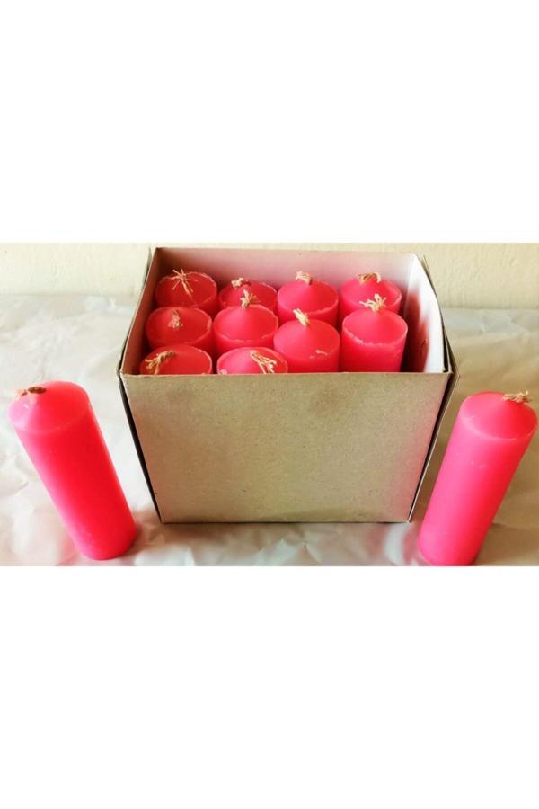 Hilal Mum Dekoratif Kütük Mumu 12'Li(Renklı) - Image 1