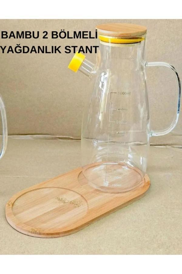 Online Kapında 1 Adet Bambu 2 Bölmeli Yağdanlık Altlığı, Yağdanlık Standı,Sabunluk Standı - Image 1