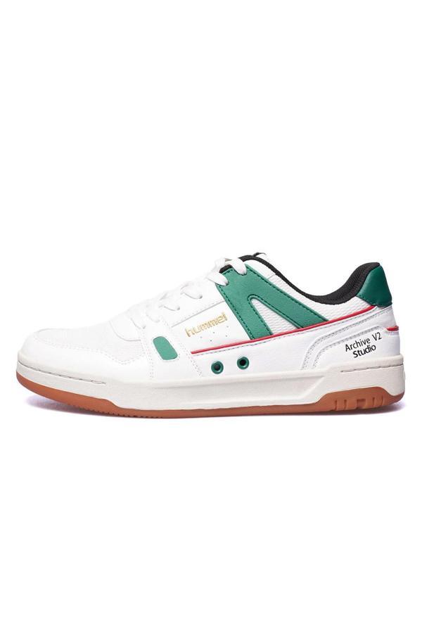 hummel Archive Studio V2 Beyaz/Yeşil Unisex Günlük Spor Ayakkabı - Image 1