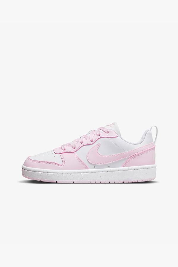Nike Court Borough Low Recraft (GS) DV5456-105 Beyaz-Pembe Kadın Spor Ayakkabı - Image 1