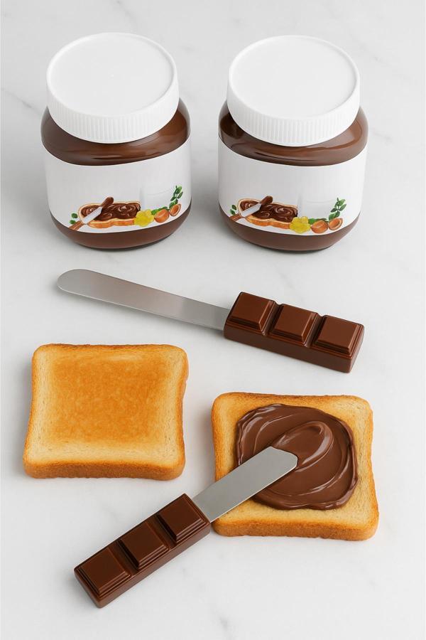 2’li Paslanmaz Çelik Çikolata Bıçağı Seti 18 cm - Image 1