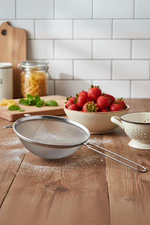 Paslanmaz Çelik Saplı Derin Süzgeç 20 cm Metalik Gri - Image 1