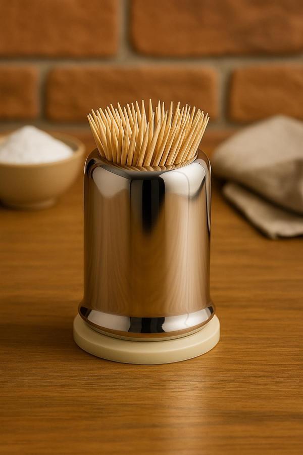 Paslanmaz Çelik Büyük Boy Kürdanlık 8 cm - Image 1