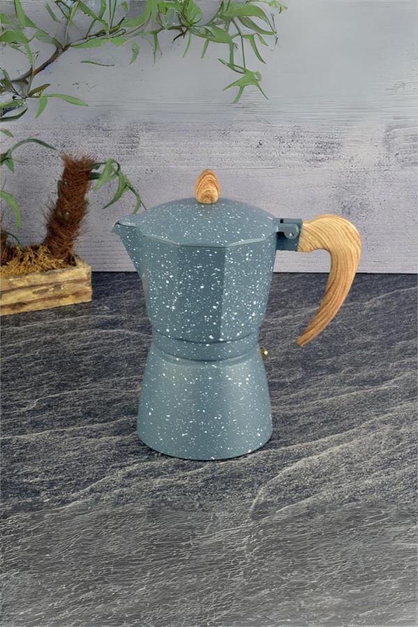 Moka Cezve 6 Fincanlık 300 ml Gri - Image 1