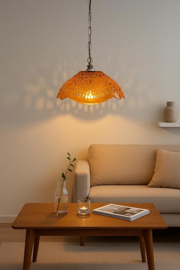 Bal Rengi Akrilik Avize Modern Dekoratif Aydınlatma 35x35x12 cm - Image 1