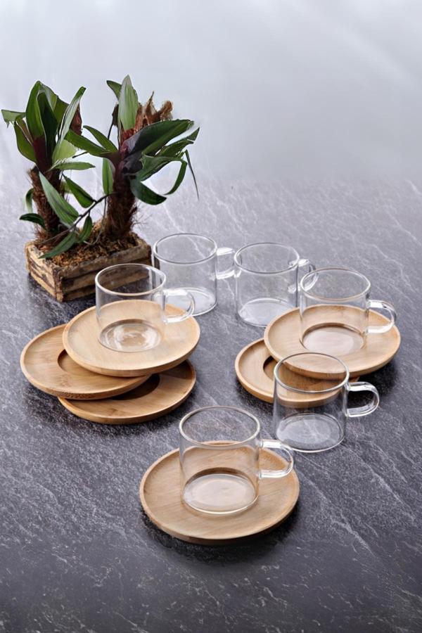 6 Lı Cam Çay Fincanı Seti 200 ml - Image 1