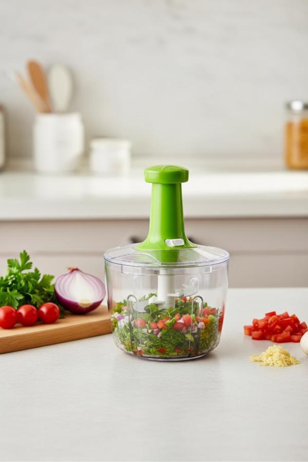 XXL Basmali El Rondosu Sebze Meyve Doğrayıcı 2,5 Lt 2 Parça - Image 1