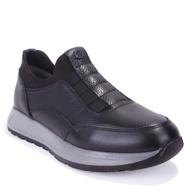 Dagoster DMA08-1990 Siyah Ortopedik Günlük Erkek Deri Ayakkabı - Image 1