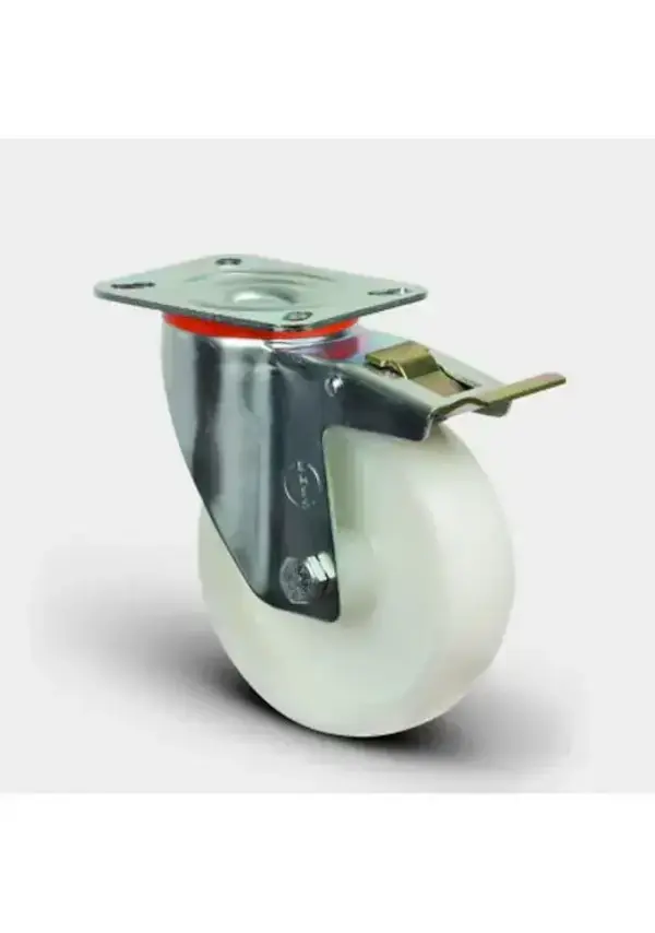 Em01Zkz125F Döner Tablalı Frenli Poliamid Tekerlek Çap:125 160 kg Taşır - Image 1