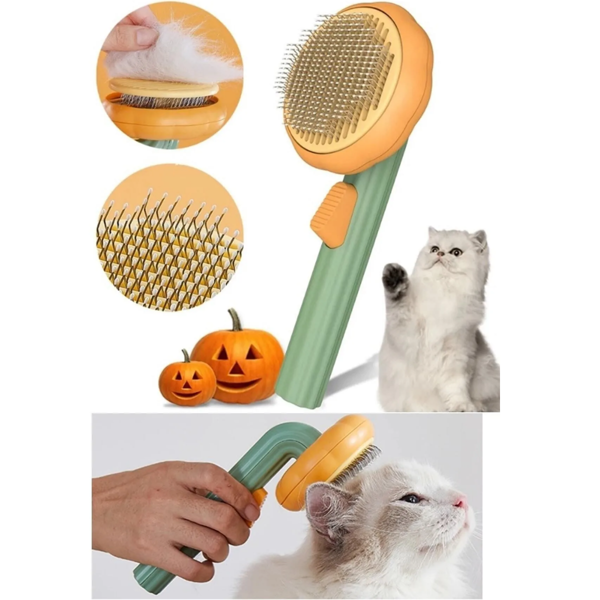 Mucit Home   Otomatik Temizlenen Tuşlu Evcil Hayvan Fırçası Kedi Köpek Tüy Toplayıcı Tarak - Image 1